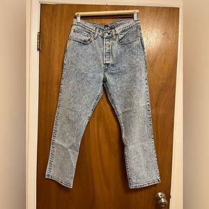 Levi’s 501 acid wash mom jeans